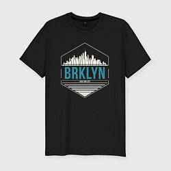 Футболка slim-fit Brooklyn city, цвет: черный