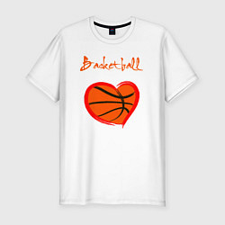 Футболка slim-fit Basket love, цвет: белый