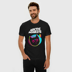 Футболка slim-fit Arctic Monkeys rock star cat, цвет: черный — фото 2