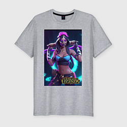 Футболка slim-fit League of Legends Akali Kda, цвет: меланж