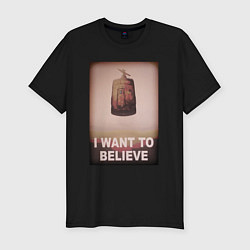 Футболка slim-fit Кин дза дза - x files want to believe, цвет: черный