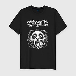 Футболка slim-fit Aerosmith rock panda, цвет: черный