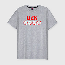 Футболка slim-fit Kiss lick, цвет: меланж