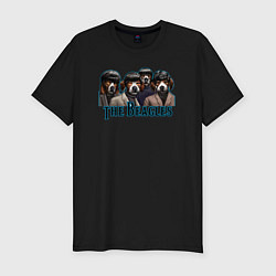 Футболка slim-fit Beatles beagles, цвет: черный