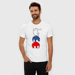 Футболка slim-fit Пирамида из слонов, цвет: белый — фото 2