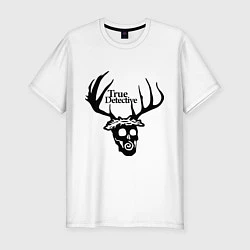 Футболка slim-fit True Detective: Deer Skull, цвет: белый