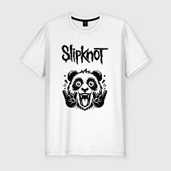 Футболка slim-fit Slipknot - rock panda, цвет: белый
