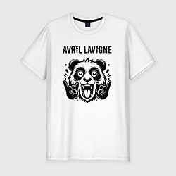 Футболка slim-fit Avril Lavigne - rock panda, цвет: белый