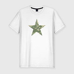 Мужская slim-футболка Звезда камуфляж пиксельный