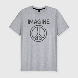 Футболка slim-fit Peace imagine, цвет: меланж