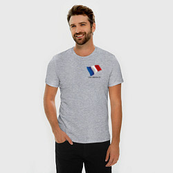 Футболка slim-fit Im French - motto, цвет: меланж — фото 2