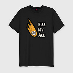 Футболка slim-fit Kiss my ace volleyball, цвет: черный