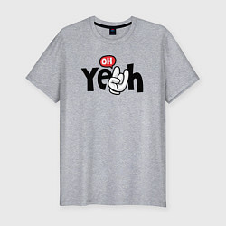 Футболка slim-fit Oh yeah, цвет: меланж