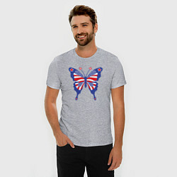 Футболка slim-fit USA butterfly, цвет: меланж — фото 2