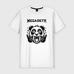 Мужская slim-футболка Megadeth - rock panda