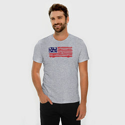 Футболка slim-fit USA patriot, цвет: меланж — фото 2