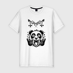 Футболка slim-fit Mayhem - rock panda, цвет: белый