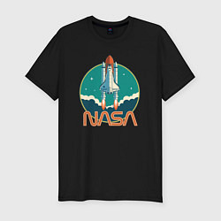 Футболка slim-fit NASA spaceship, цвет: черный