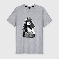 Футболка slim-fit Dont lose your head - military girl, цвет: меланж