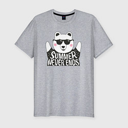 Футболка slim-fit Лето никогда не заканчивается, цвет: меланж