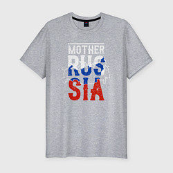 Футболка slim-fit Мама Россия, цвет: меланж
