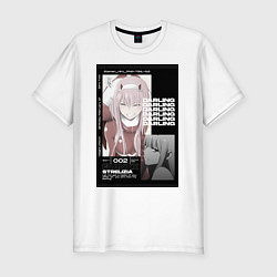 Футболка slim-fit Милый во Франксе Zero Two, цвет: белый