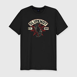 Футболка slim-fit Slipknot rock band, цвет: черный