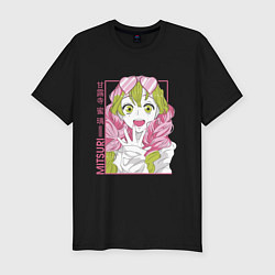Футболка slim-fit Митсури - Demon slayer Mitsuri, цвет: черный