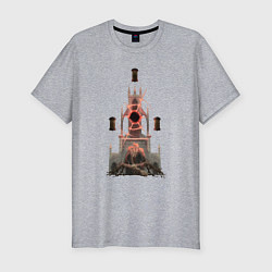 Футболка slim-fit Bloodborne - возродившийся, цвет: меланж