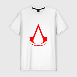 Мужская slim-футболка Red logo of assassins