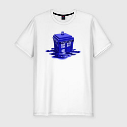 Мужская slim-футболка Tardis ink