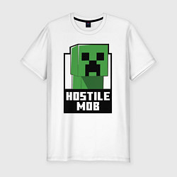 Мужская slim-футболка Minecraft hostile mob