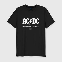 Футболка slim-fit AC DC - Highway to hell 1979, цвет: черный