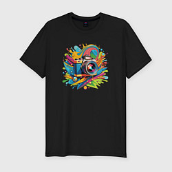 Футболка slim-fit Искусство фотографии, цвет: черный