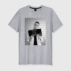 Футболка slim-fit Кизару арестован, цвет: меланж