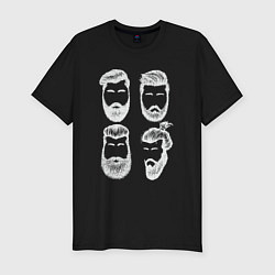 Футболка slim-fit Бородатые, цвет: черный