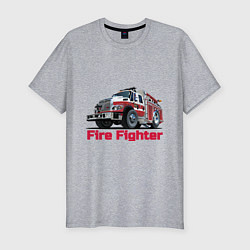 Футболка slim-fit Fire fighter, цвет: меланж