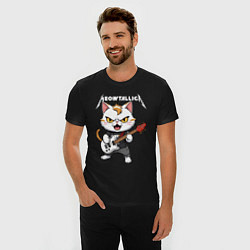 Футболка slim-fit Meowtallica rock, цвет: черный — фото 2
