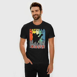 Футболка slim-fit Котзилла Годзилла, цвет: черный — фото 2