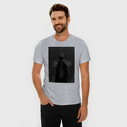 Футболка slim-fit Поднятие уровня в одиночку Джину Сон статуя, цвет: меланж — фото 2