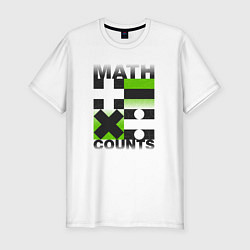 Футболка slim-fit Math counts, цвет: белый