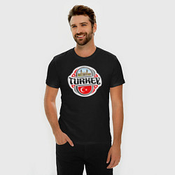 Футболка slim-fit Turkey country, цвет: черный — фото 2