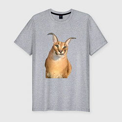 Футболка slim-fit Кот Шлепа блоггер, цвет: меланж