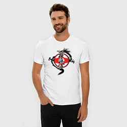 Футболка slim-fit Karate kyokushin - dragon, цвет: белый — фото 2