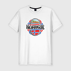 Футболка slim-fit Norway, цвет: белый