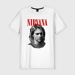 Футболка slim-fit Nirvana kurt donald cobain, цвет: белый