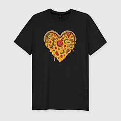 Футболка slim-fit Pizza heart, цвет: черный