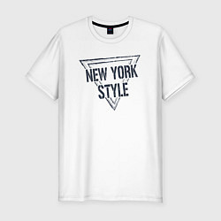 Футболка slim-fit USA - New York, цвет: белый