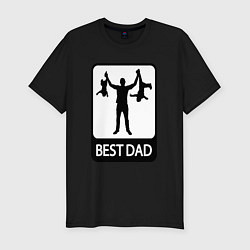 Футболка slim-fit Best dad, цвет: черный