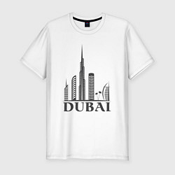Футболка slim-fit Dubai city style, цвет: белый